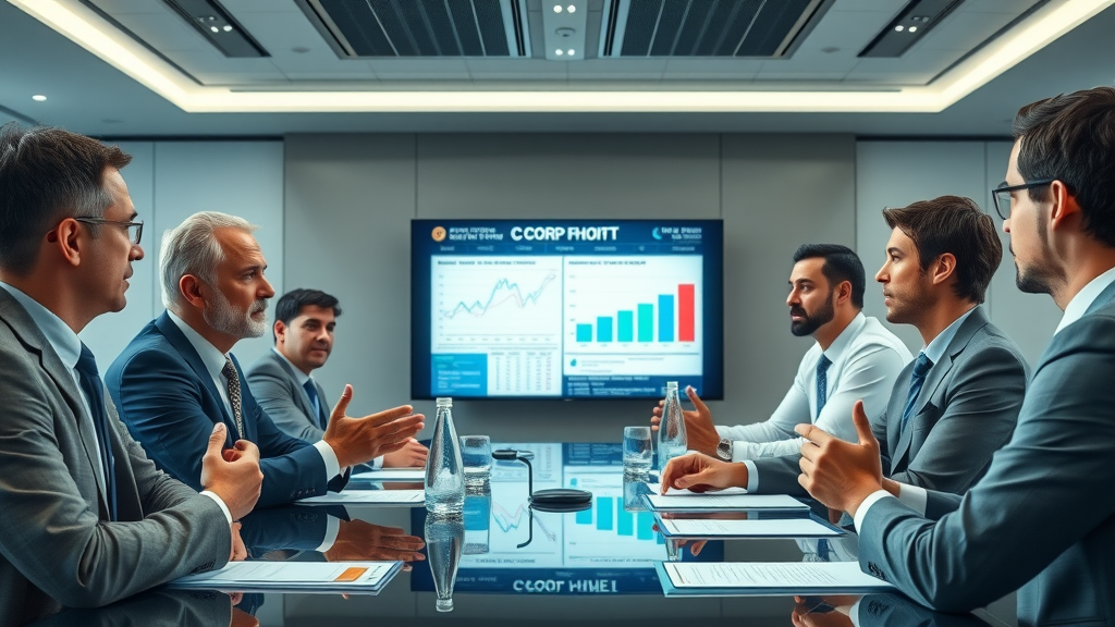 Corporate board members discussing tax-efficient S Corp versus C Corp structures