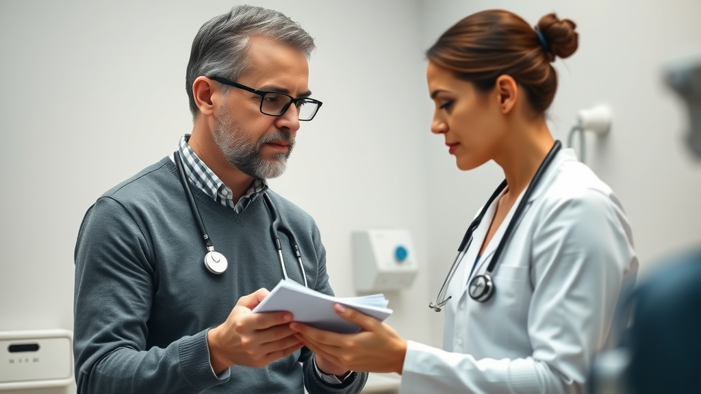 Highly trained Physical Therapy Calgary therapist assessing patient, detailed clinic environment