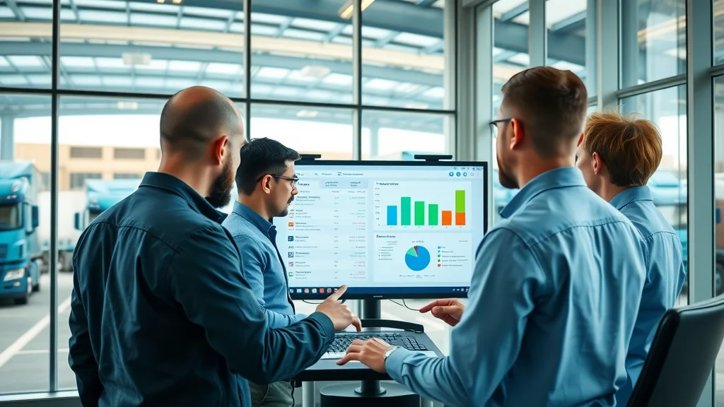 efficient fleet organization trucking management software dashboard office glass windows