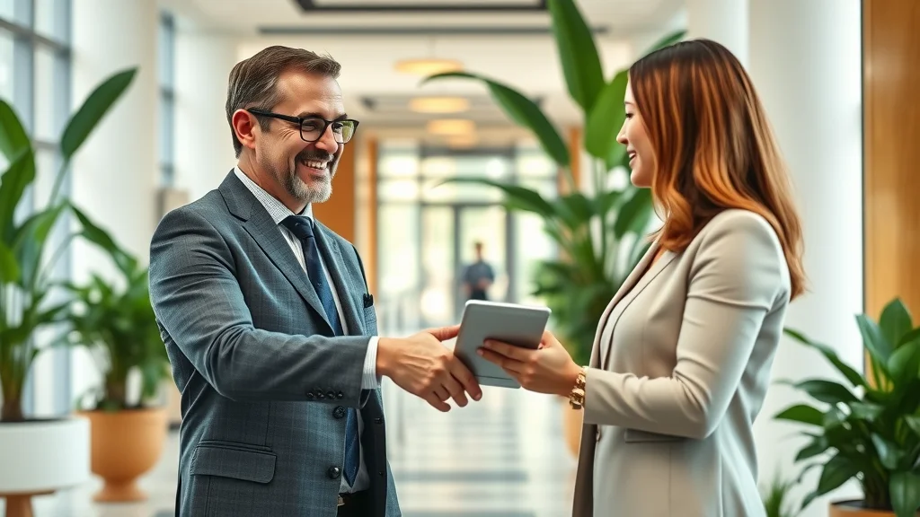 Professional onboards a client with digital forms processed instantly by AI-driven service automation