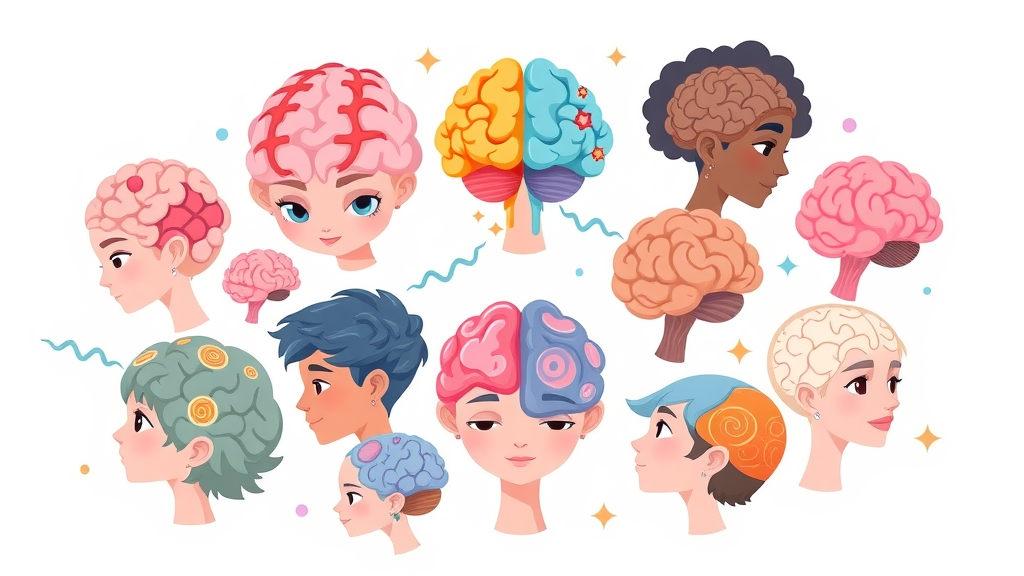 Illustration representing diverse neurological patterns, signifying neurodiversity in the workplace including autism, ADHD, dyslexia