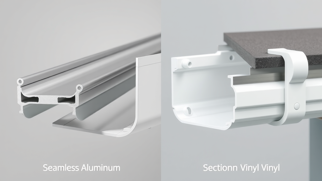 seamless gutters vs sectional rain gutter installation material options