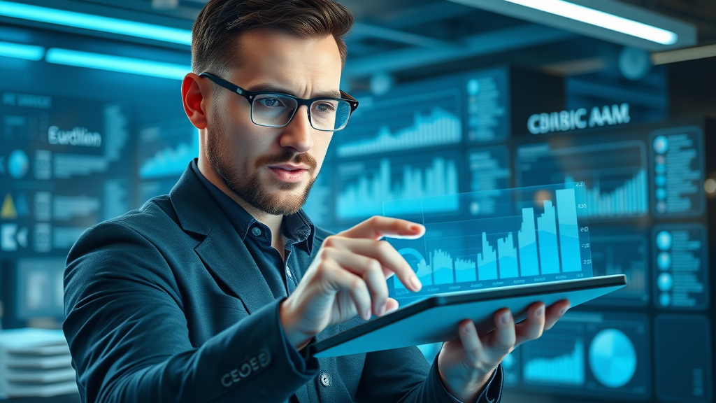 Entrepreneur analyzing tax-efficient business structures using digital risk assessment tools