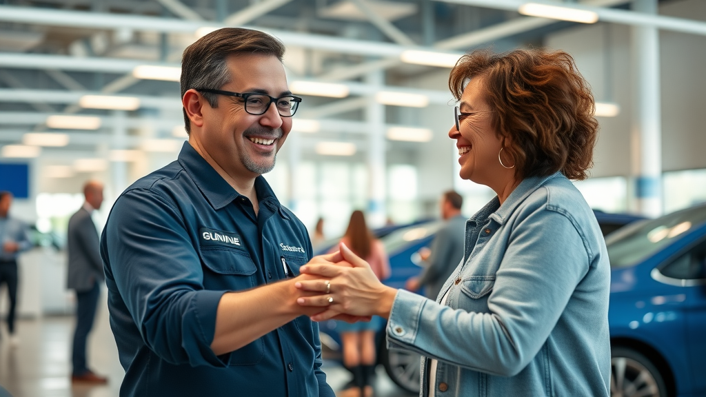 Genuine Subaru employee and community member showing warmth and inclusivity in Subaru dealership