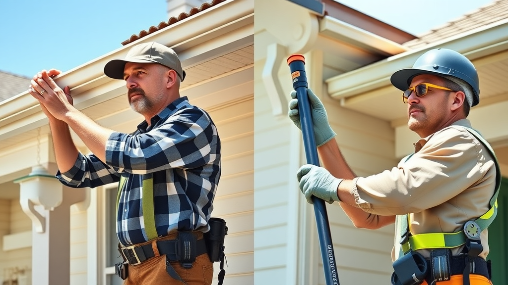 installing gutters diy vs professional rain gutter installation comparison