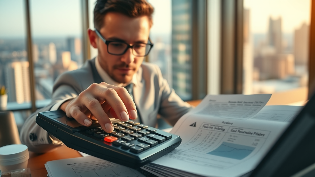 calculator with financial documents for Michigan retirement planning