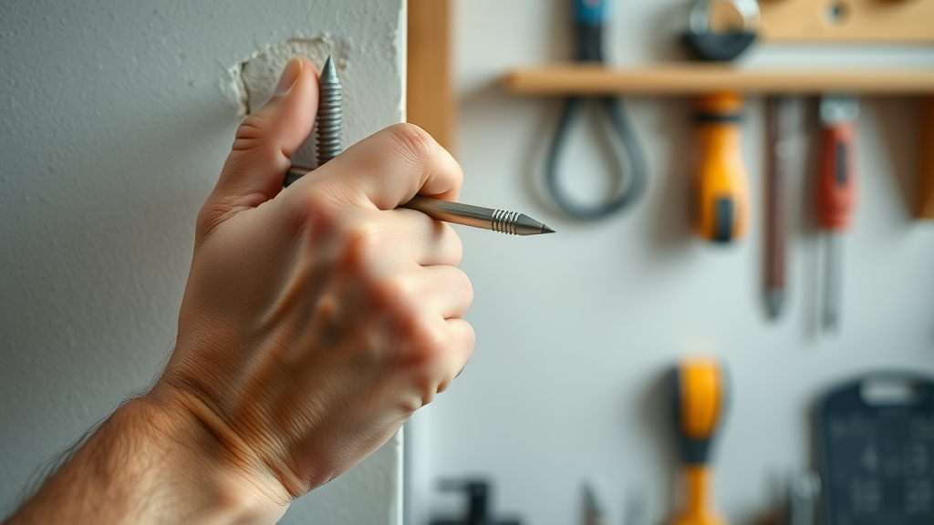 repairing popped screw in drywall, fixing nail pops, using screwdriver, secure drywall screw installation process