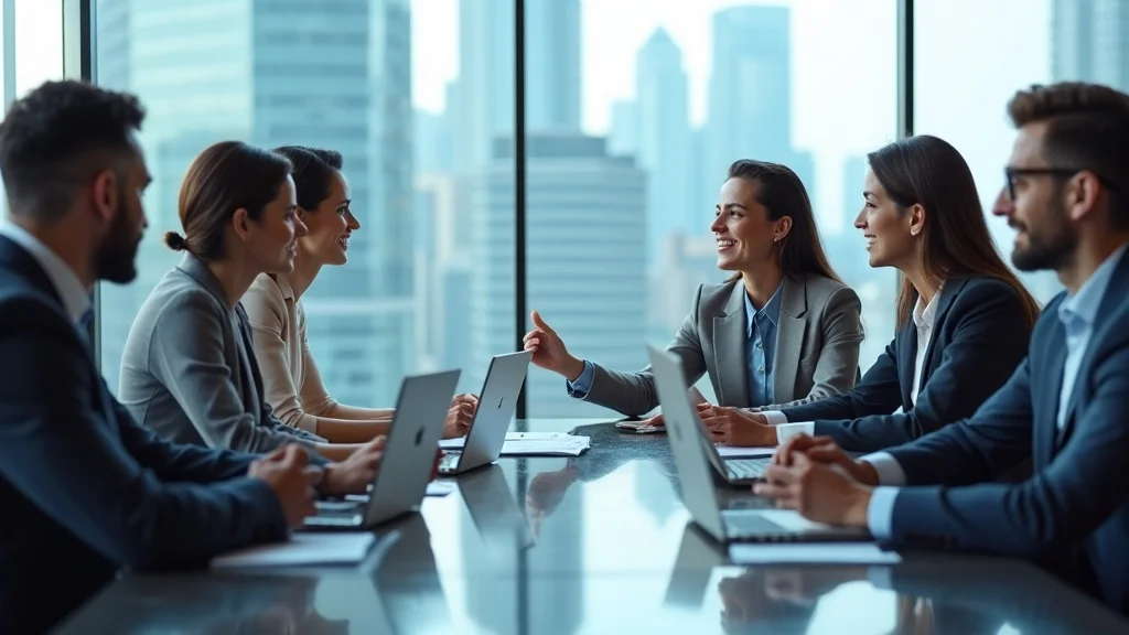 Ownership accountability journey in professional collaborative team in modern office