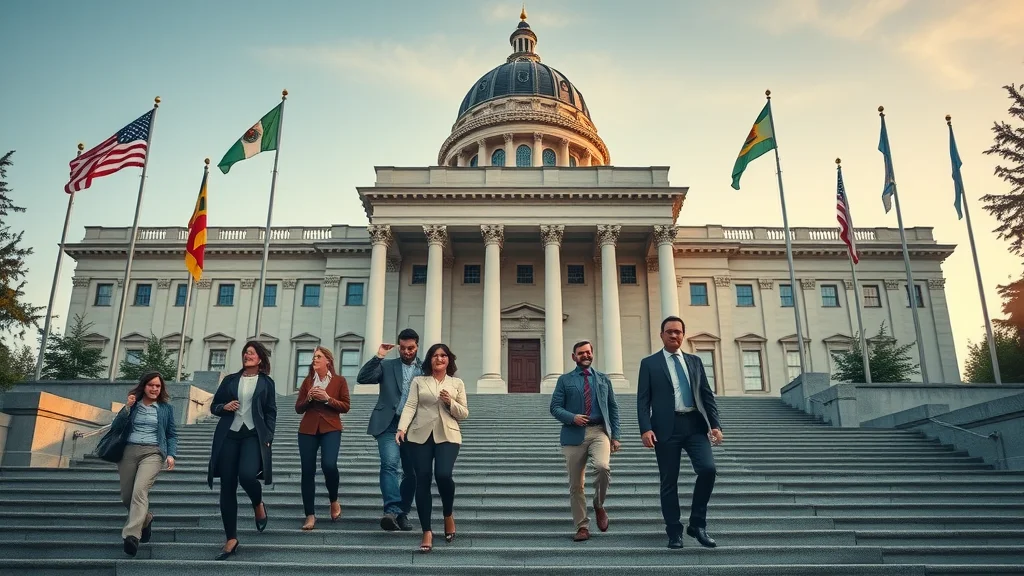 Community members at Washington State legislative building, emblematic of the covenant homeownership act and fair housing efforts