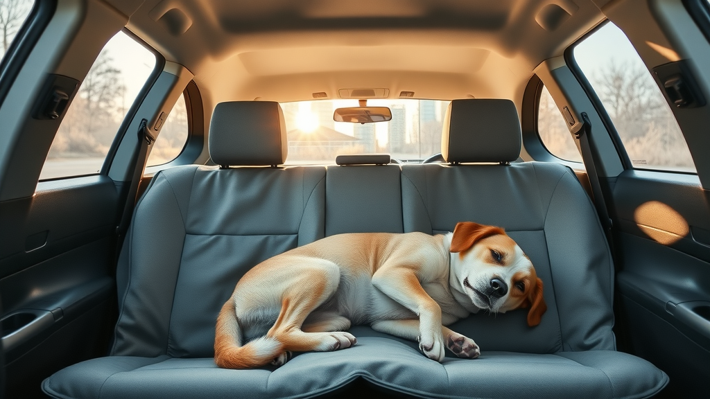 subaru seat cover seat protector pet safety dog lying rear seat waterproof covers interior photorealistic natural daylight